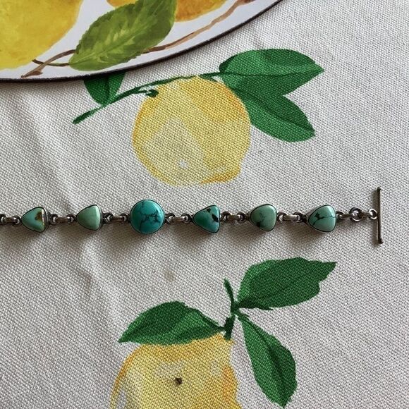 STERLING SILVER 925 TURQUOISE BRACELET​ - Picture 4 of 8